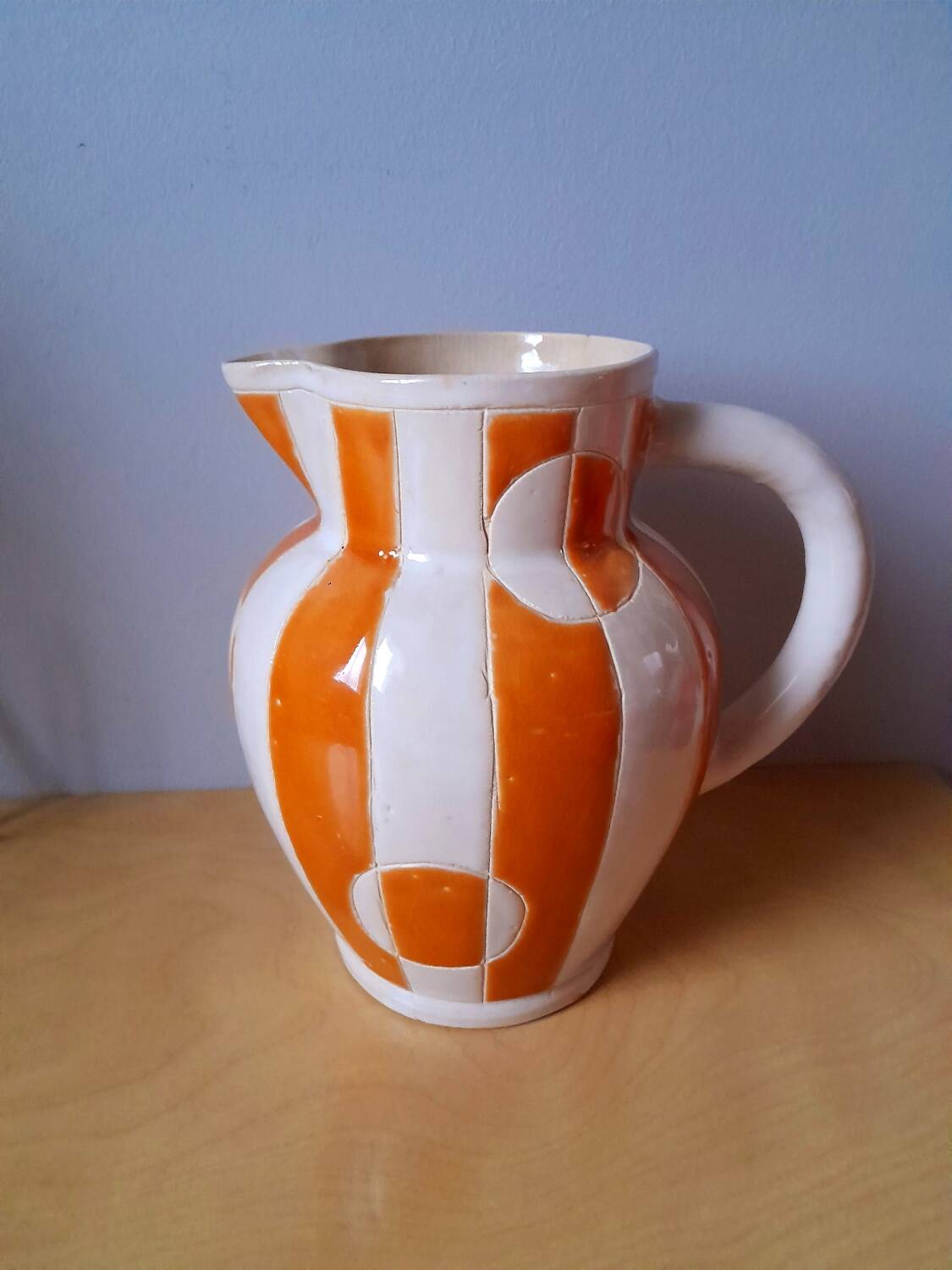 Glazed ceramic jug