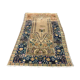 Distressed Turkish Rug 122x79 cm Vintage Shabby, Wool Tribal Blue, Beige Small
