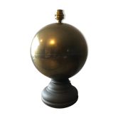 Pied de lampe en laiton et bois