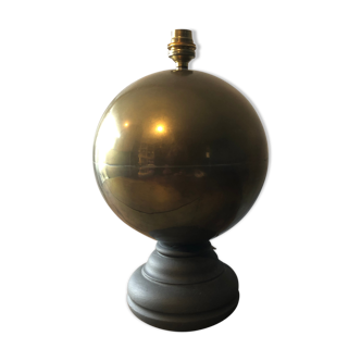 Brass and wood lamp foot