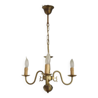 Stylish Vintage 3 Light Bronzed Effect Metal Flemish Style Chandelier 4802