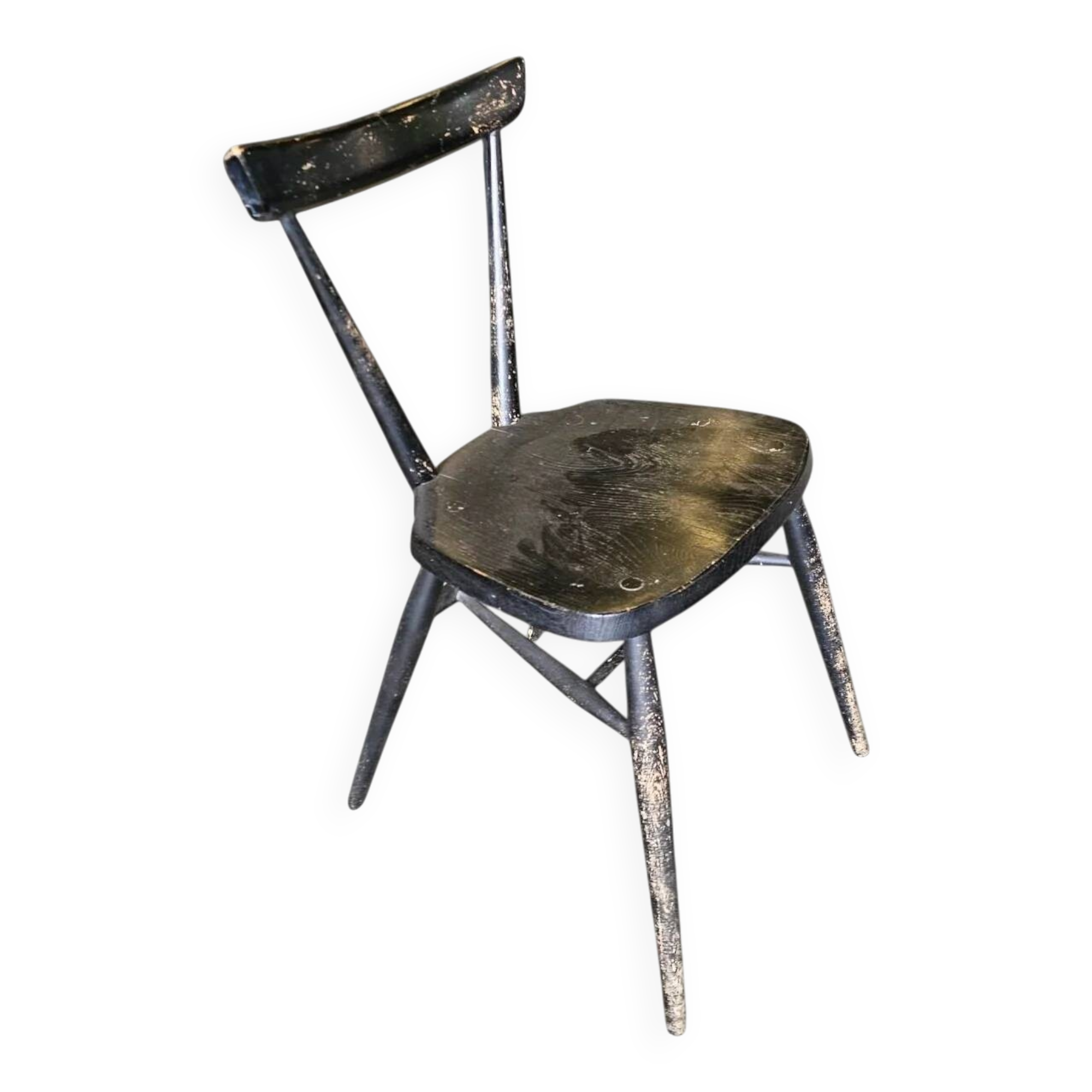 L.Ercolani / early / Ercol Black Stacking Chair / 1950s