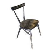 Chaise empilable noire Ercol L.Ercolani années 1950