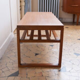 Geometric teak coffee table