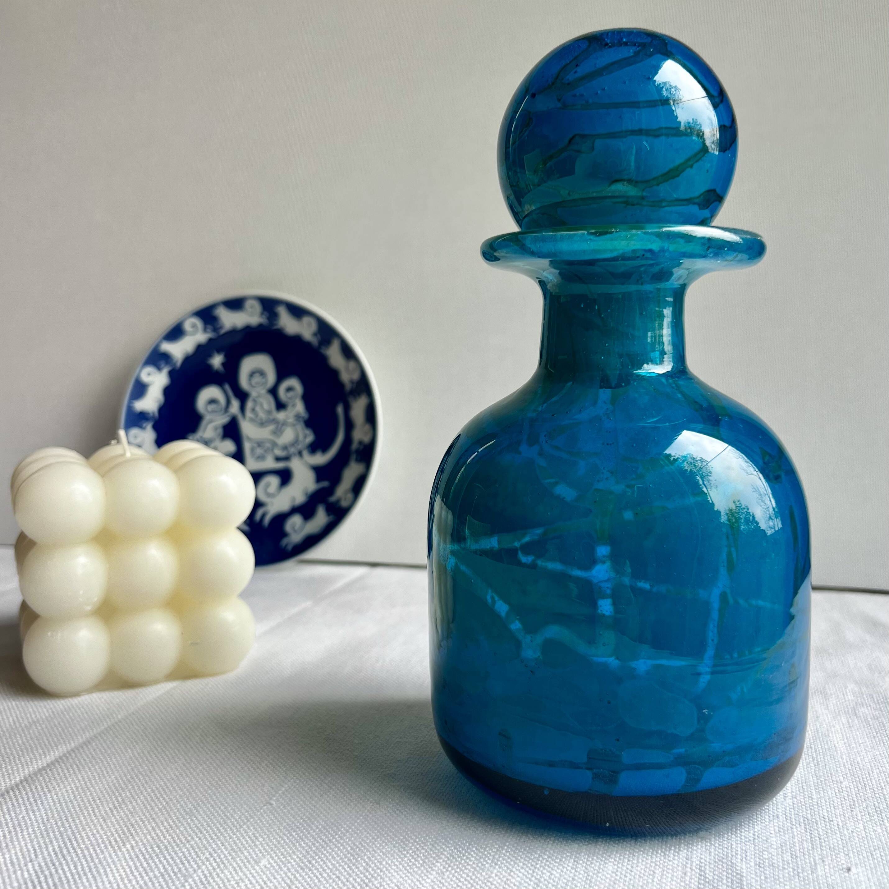 Glass Carafe Mdina Ming Series - Signed Michael Harris Malta 1970