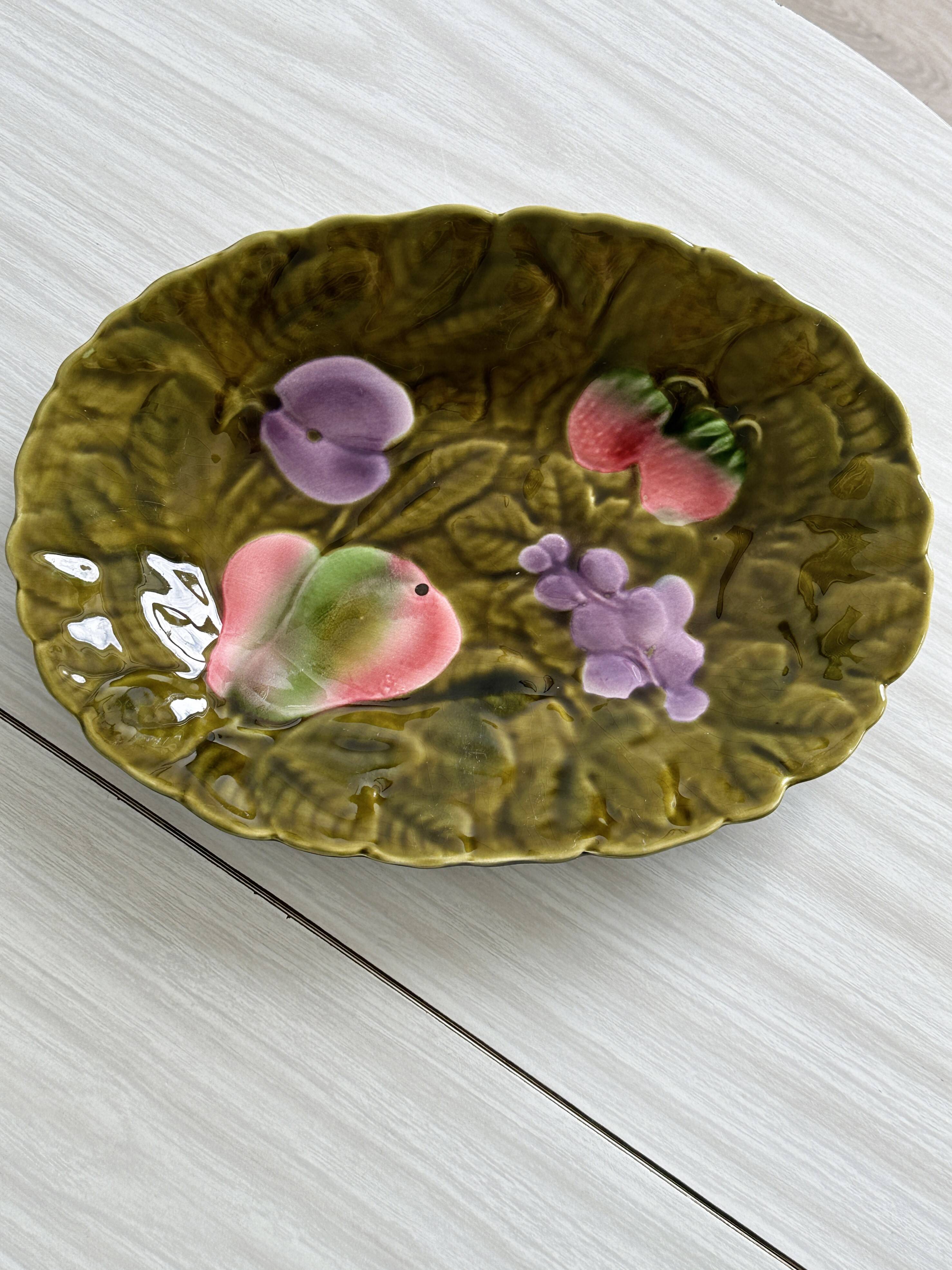 Sarreguemines serving dish.