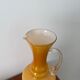 Vintage amber opaline vase retro mid-century glassware
