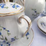Coffee service - Bernardaud for Limoges - model " Myosotis "