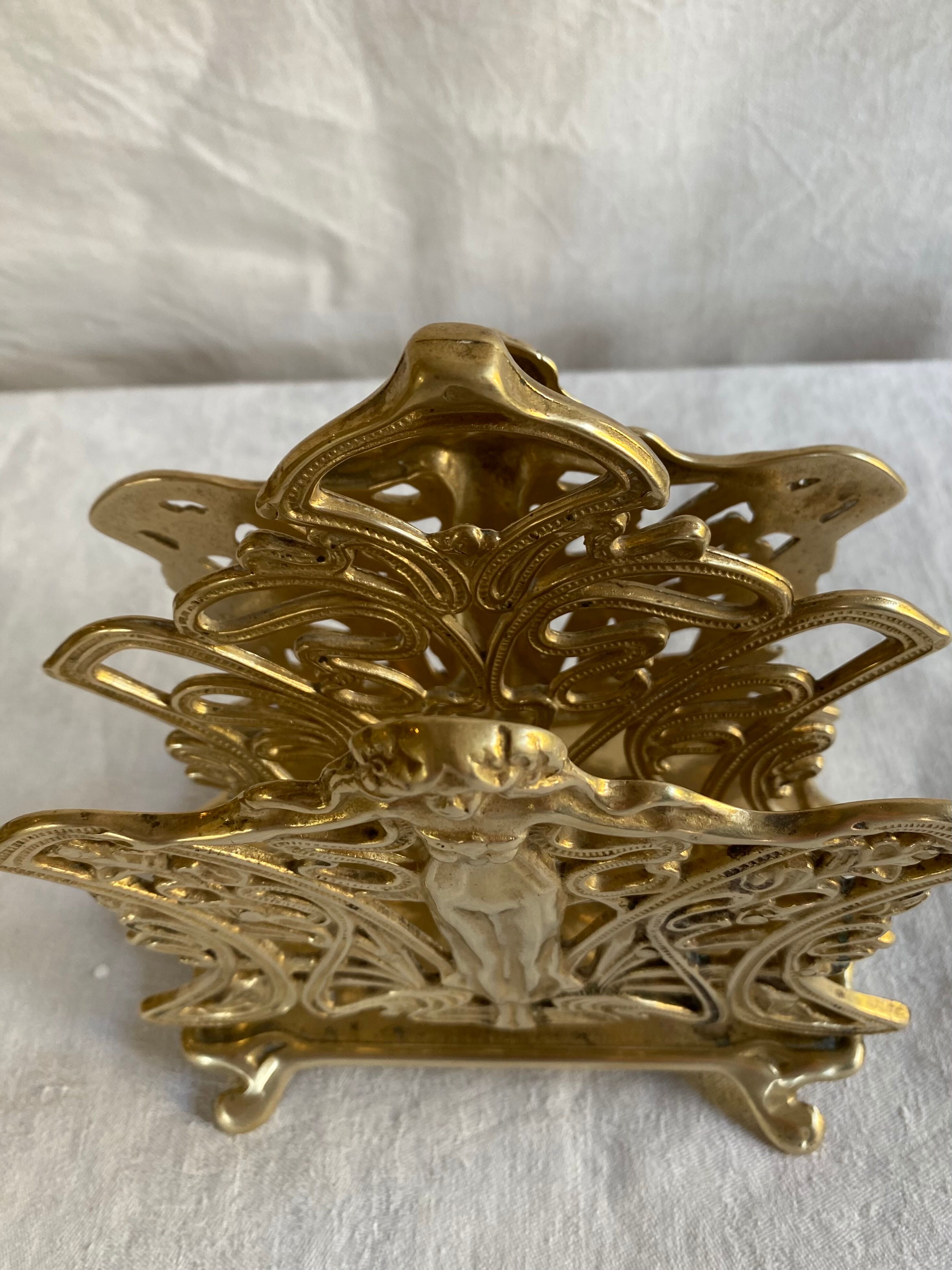 Vintage brass mail door