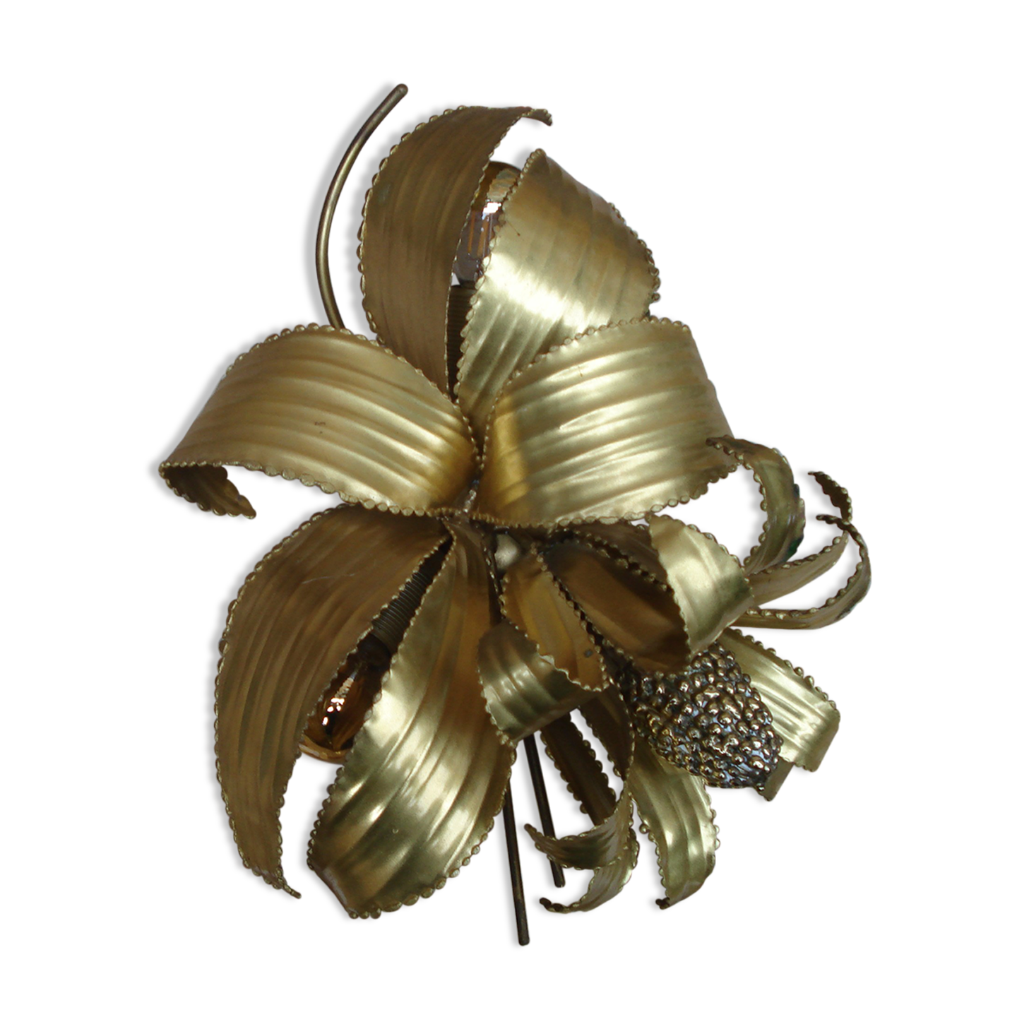 Wall lamp in gilded metal