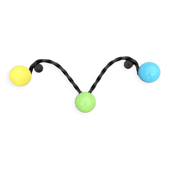 Porte manteau années 50 boules colorées