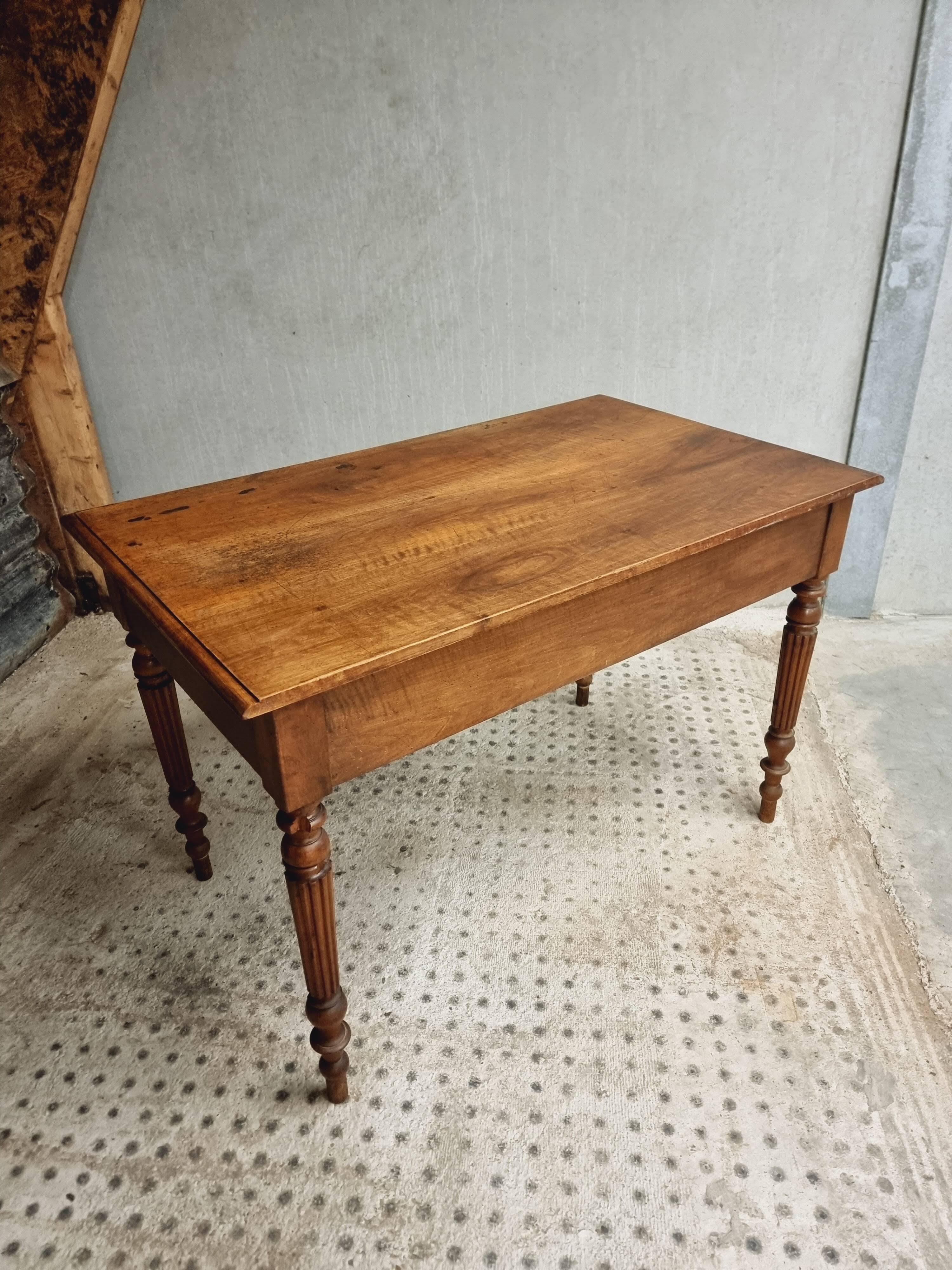 Antique table desk table dining table walnut 72x120 cm