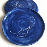 Assiette bleu