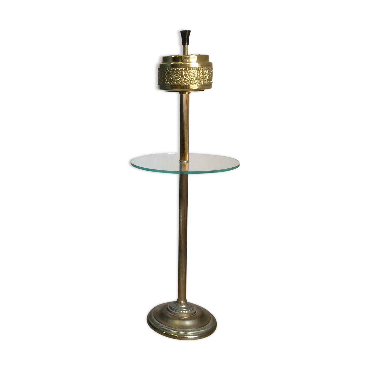 Ashtray vintage brass on foot