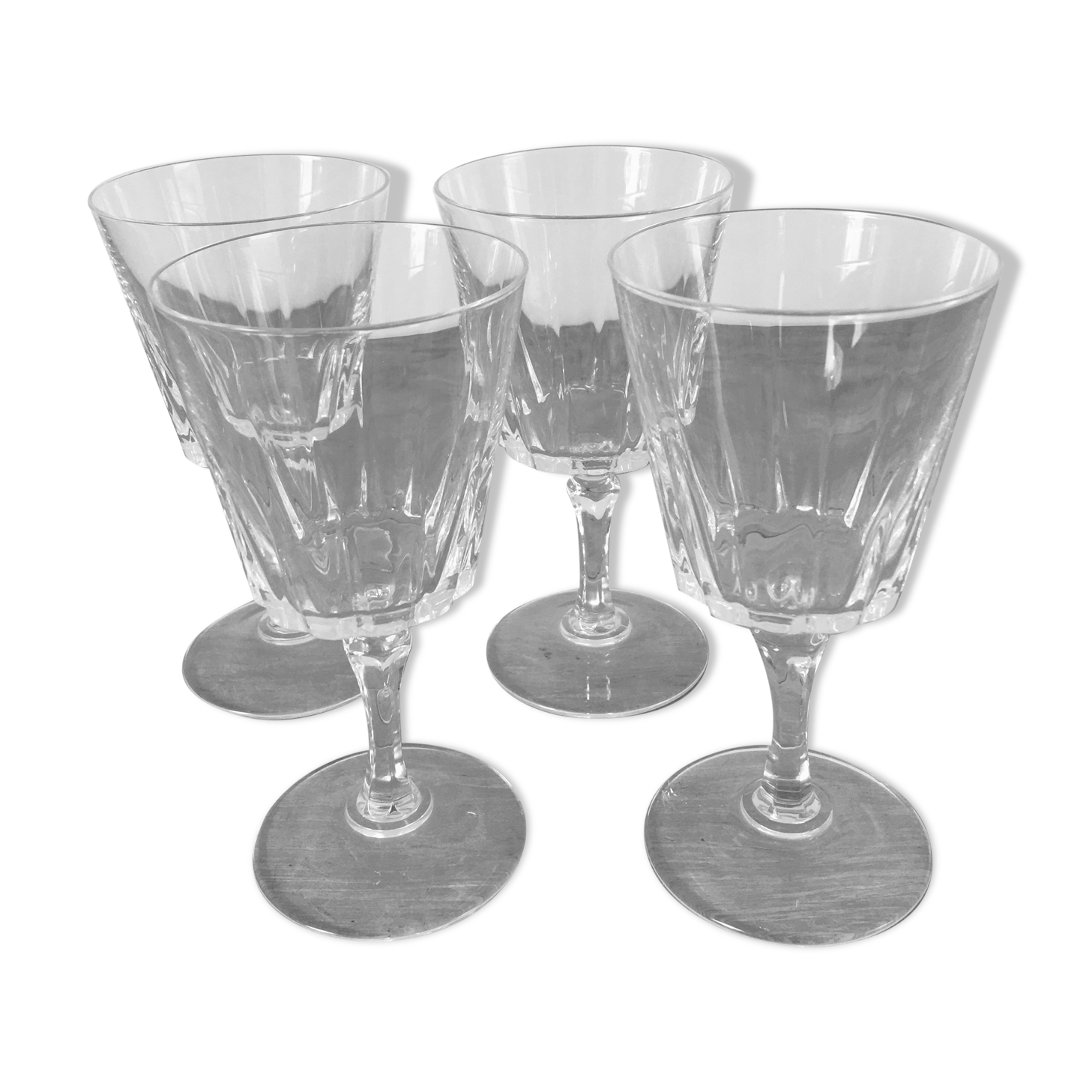 Cristal d'Arques foot glasses model "Versailles"