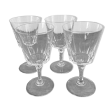 Cristal d'Arques foot glasses model "Versailles"