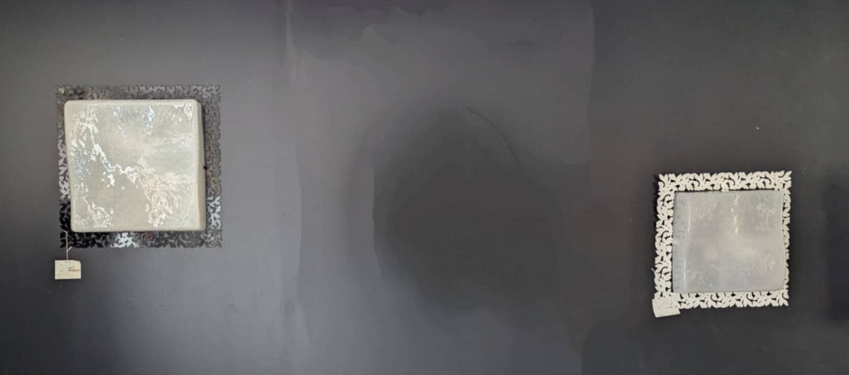 ARTELUCE applique murale carrée en verre de Murano et métal années 70/80