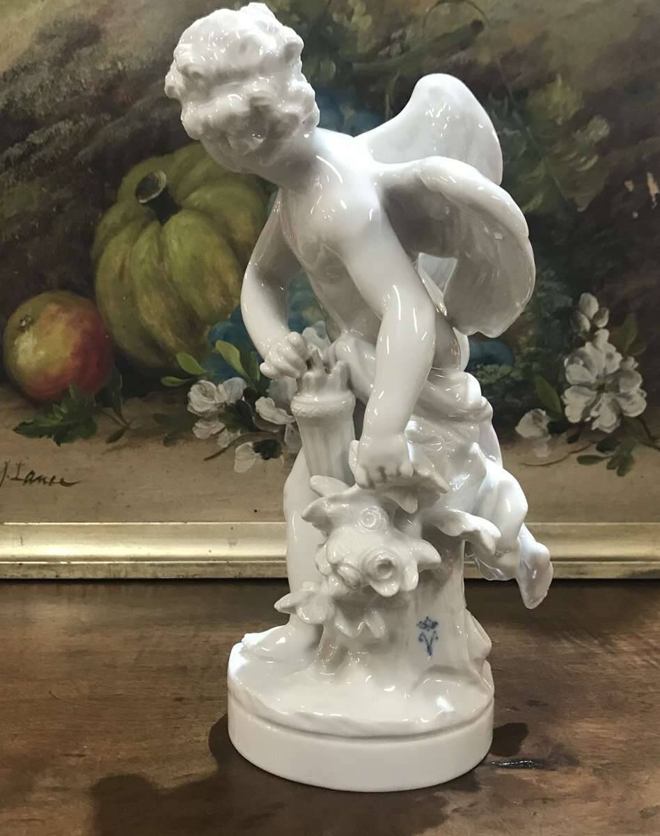 White porcelain cherub, work from the 1950s
