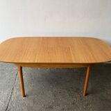 Grande table de salle à manger extensible de style moderne du milieu du siècle, années 1960, par Schreiber