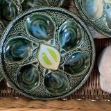 Set of 2 Saint Clément oyster plates in slip