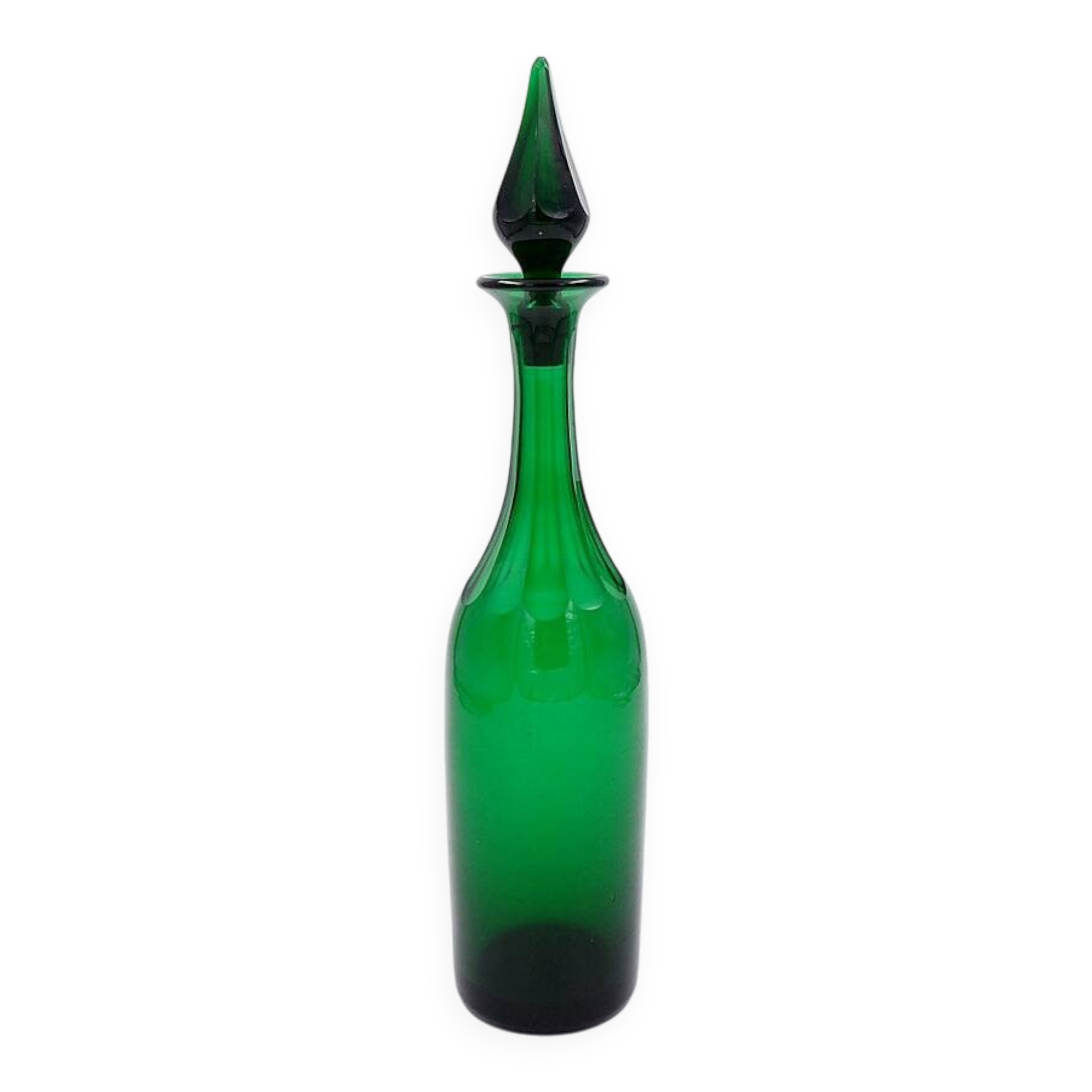 Green glass carafe from the 19th century - England, circa 1870.