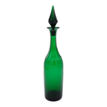 Carafe en verre vert du XIXe siècle - Angleterre, vers 1870.