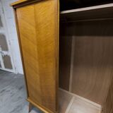 Armoire penderie 1950 pieds compas portes coulissantes plateau neuf