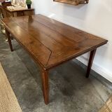 12-person farmhouse table, rustic solid wood 666001