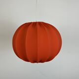 Cocoon orange fabric pendant light, 70s vintage style