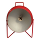 Table or wall lamp round in vintage red metal
