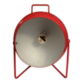 Lampe a poser ou mural ronde en metal rouge vintage