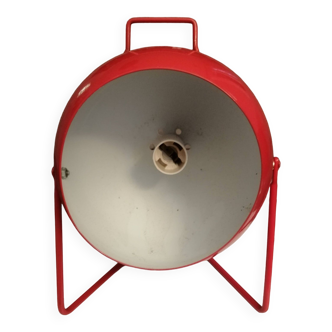 Table or wall lamp round in vintage red metal