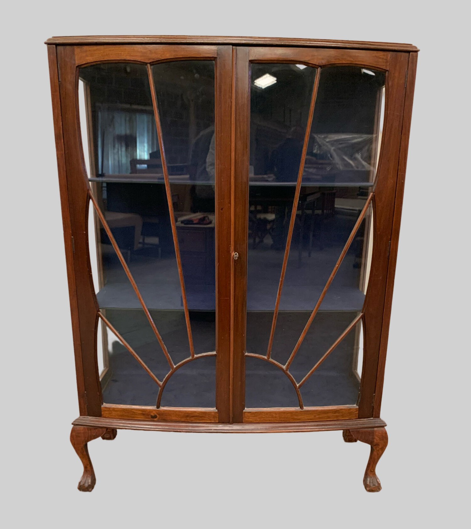 English showcase Georgian style two doors XXcentury