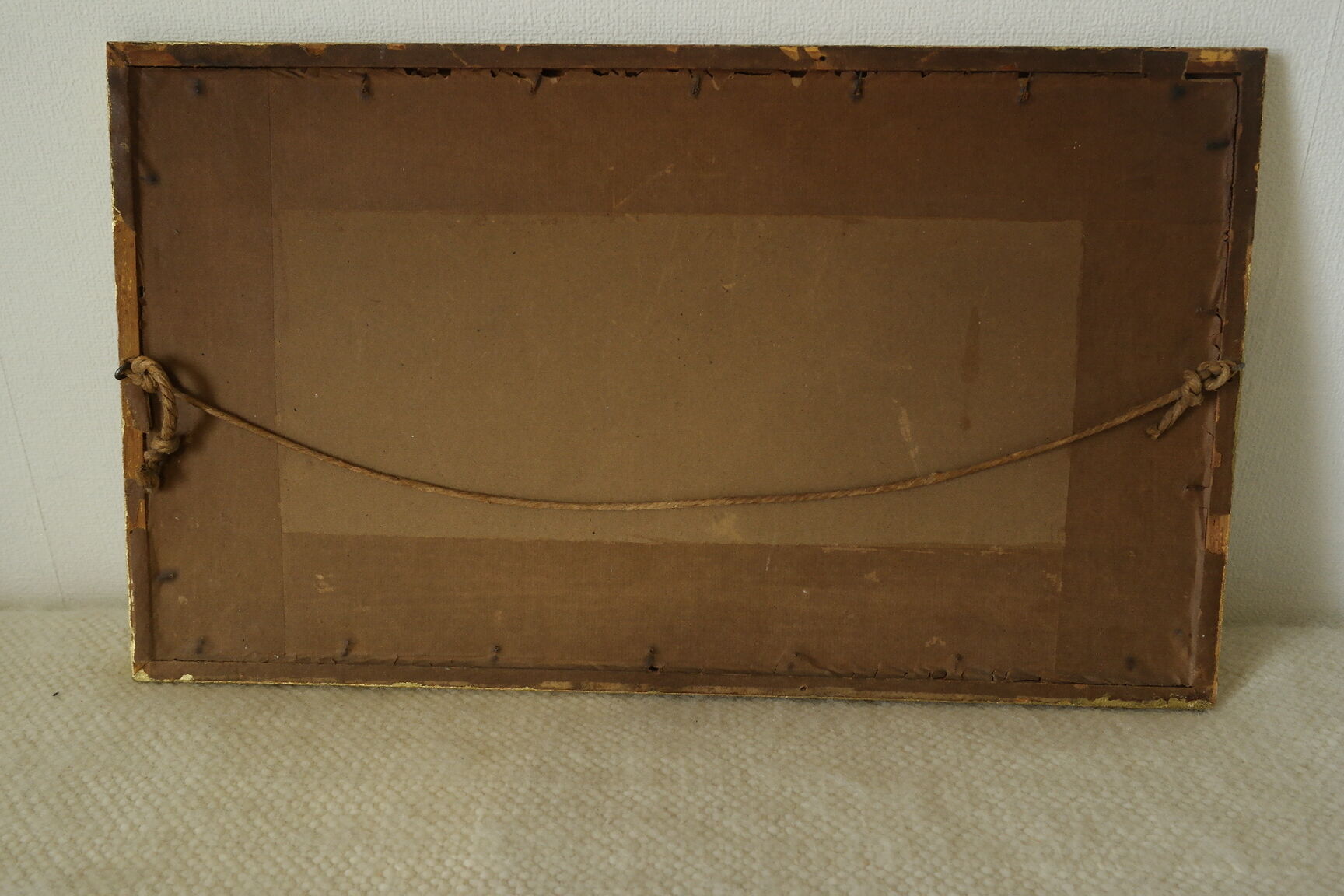 Watercolor frame golden bouquet of flowers