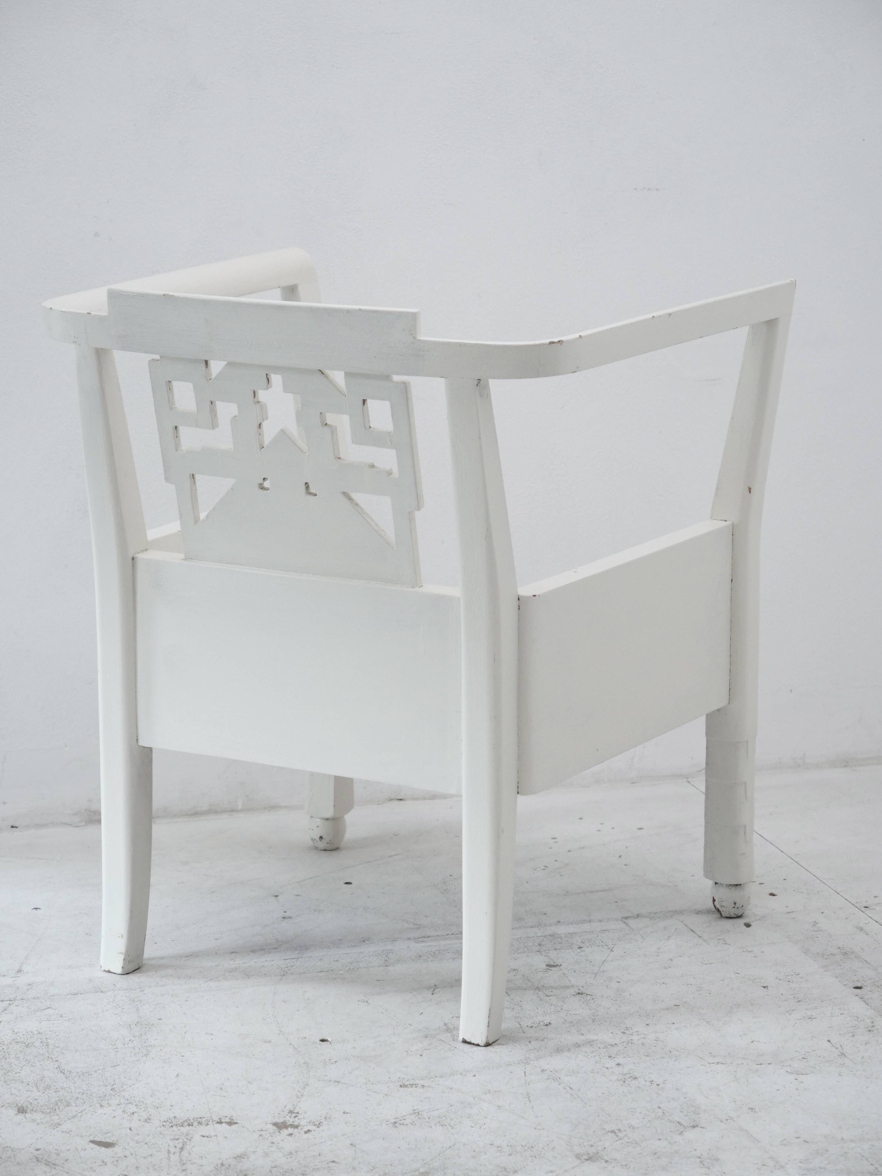 Art Deco armchair, Belle Époque attributed to the Martine Workshops (Paul Poiret)