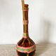 Vintage amber glass bottle scoubidou