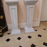 Pair of louis xvi style alabaster columns