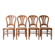 4 chaises en bois