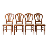 4 chaises en bois