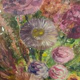 " Bouquet "oil on canvas from the 1950s