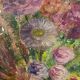 Huile sur toile, bouquet, années 50