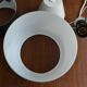 Suspension Louis Kalff chandelier metal opaline 50s