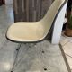Fibreglass chair with skai vinyl, DSR Eiffel, off-white, Eames, Herman Miller.