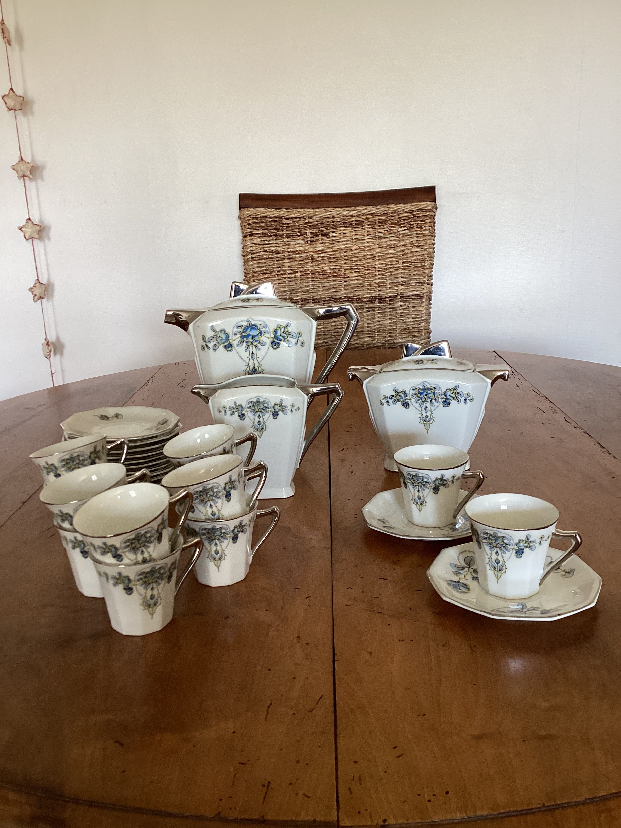 Fine porcelain coffee set "SIP France"