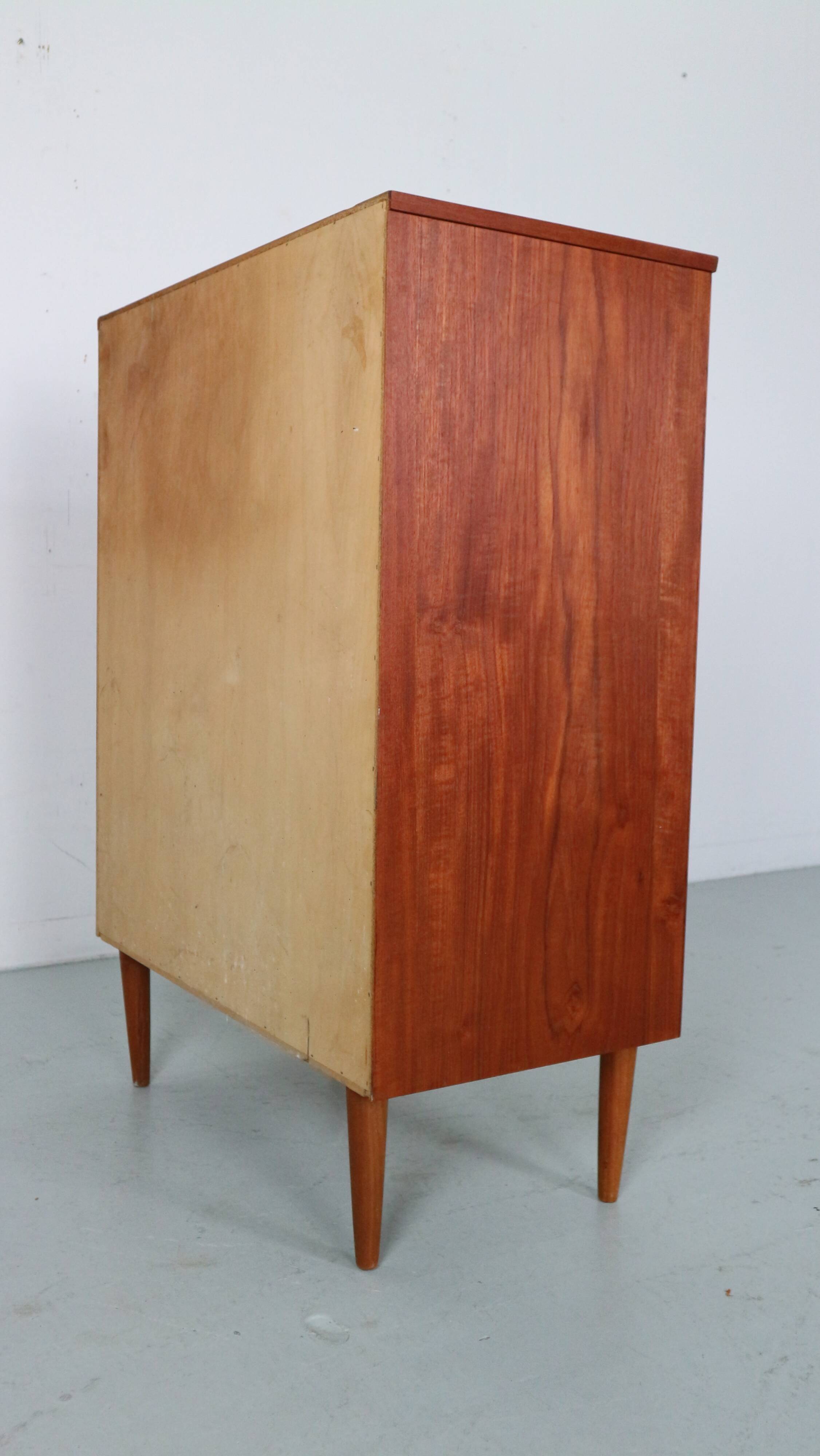 Mid-Century Modern Danish Chest of Six Drawers, Tallboy in Teak, Denmark, 1960