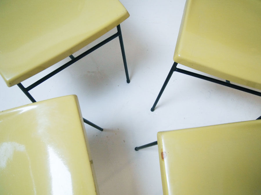 Set of six 1960's Moulded fibreglass dining chairs by Miroslav Navratil
