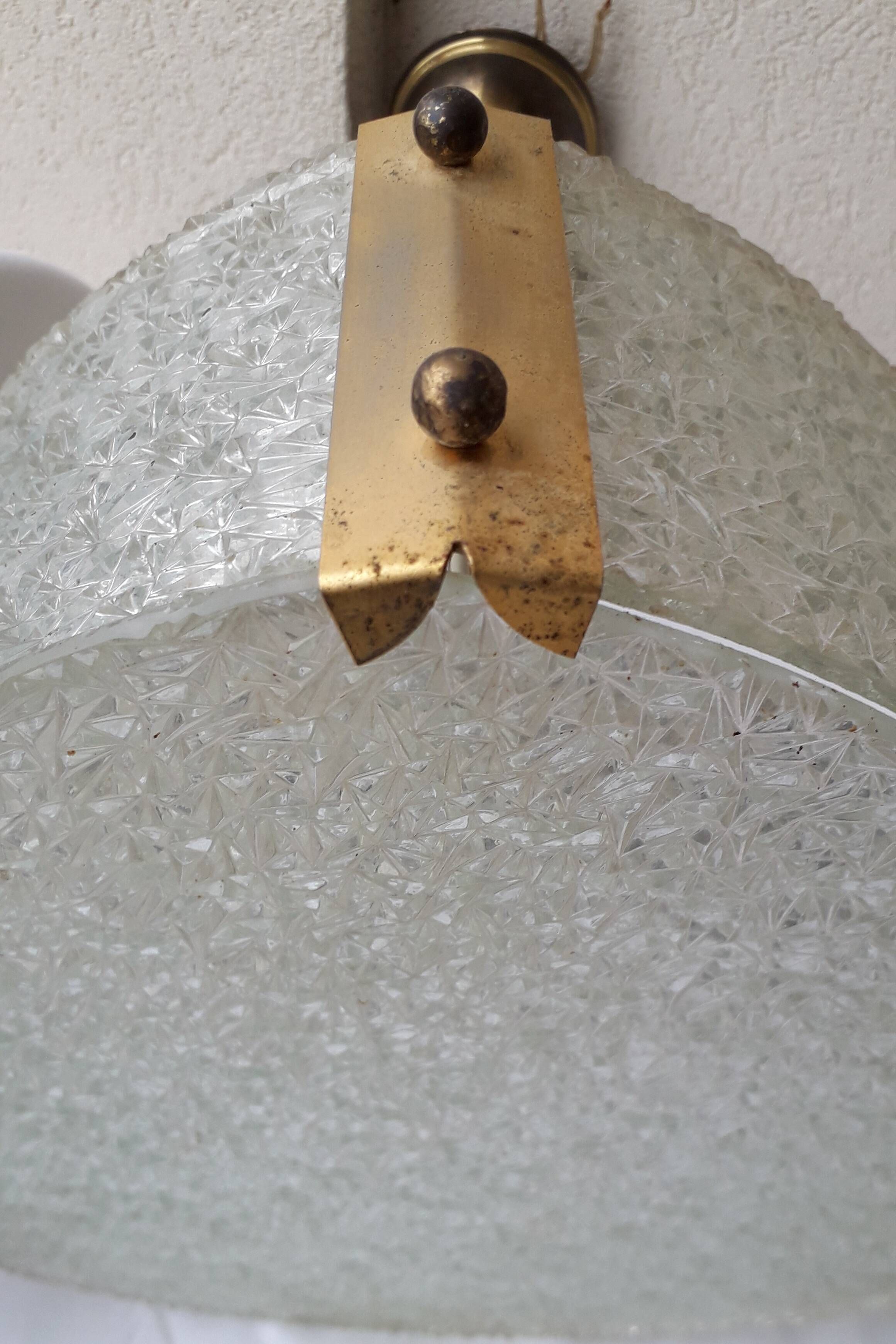 2 glass pendants from the 1970s