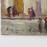 Oil on wood by Riccardo Capone Church 50s 60s