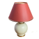 Cracked ceramic lamp, fabric shade, 1980s.