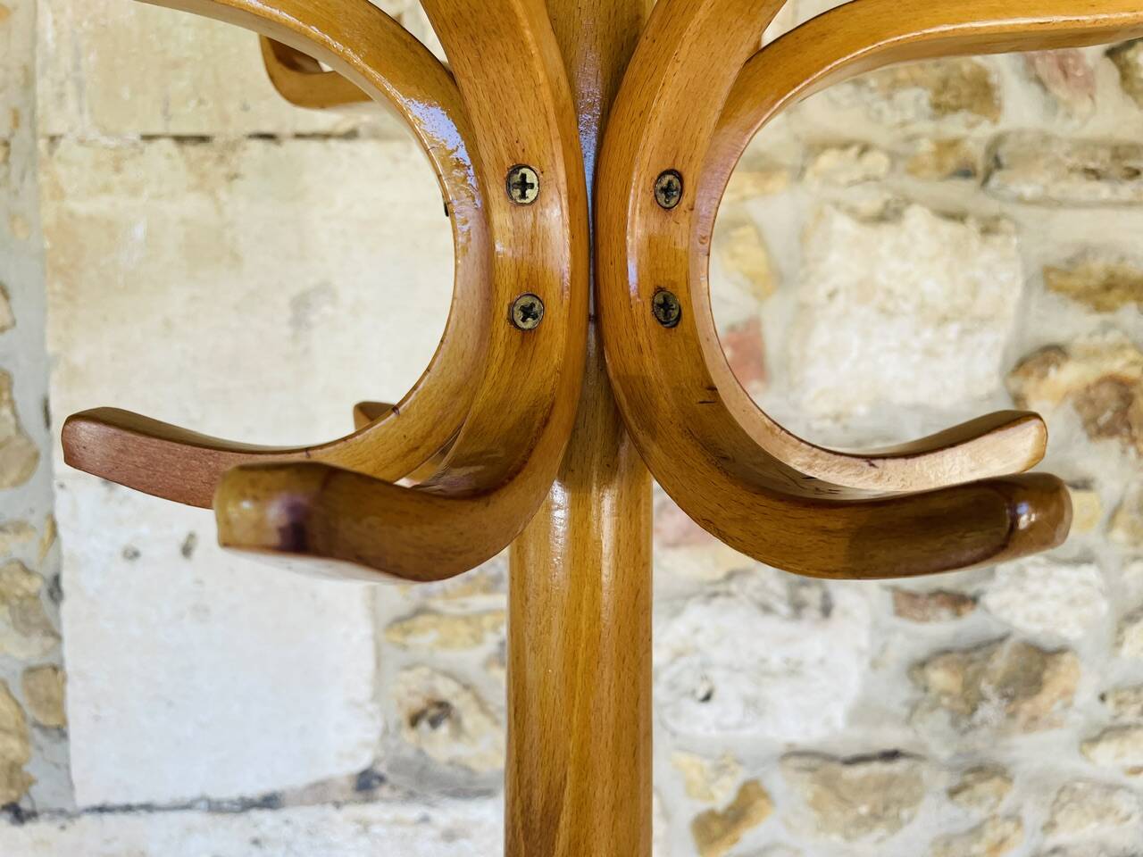 Vintage coat rack on legs by Baumann, circa 60s.